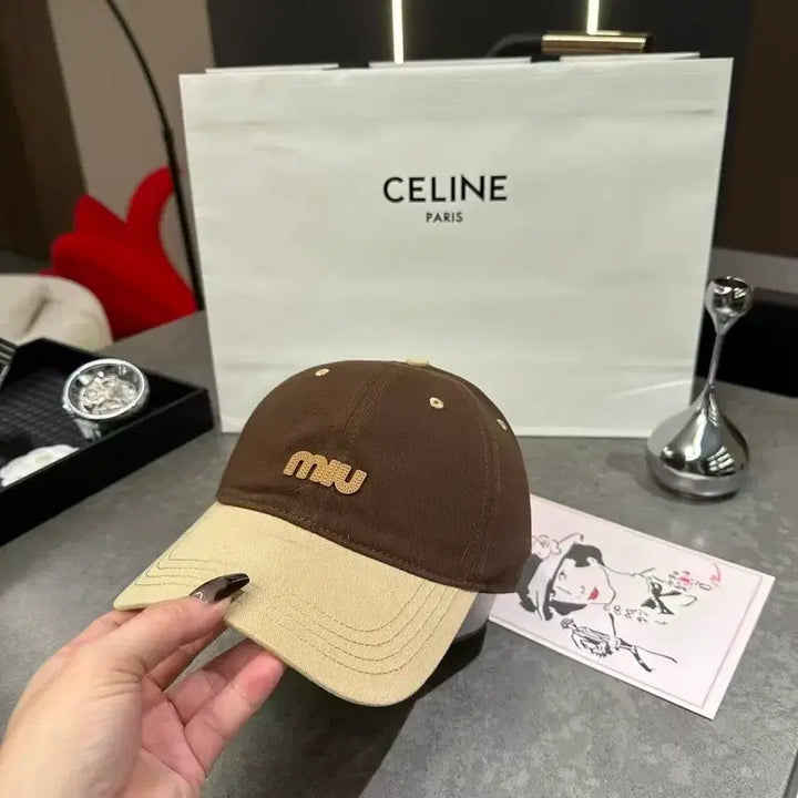 [BUNJANG] Miu Miu Two-Tone Ball Cap / 미우미우 투톤 볼캡 브라운 베이지