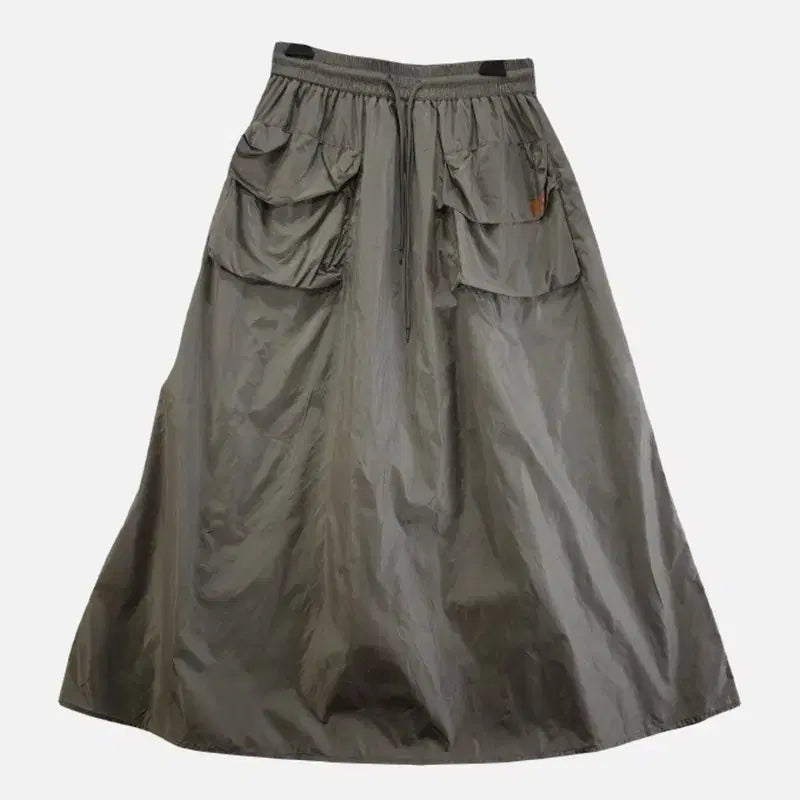 [BUNJANG] Gray Long Skirt / 여55사이즈 롱스커트 그레이 M6385