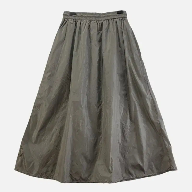 [BUNJANG] Gray Long Skirt / 여55사이즈 롱스커트 그레이 M6385