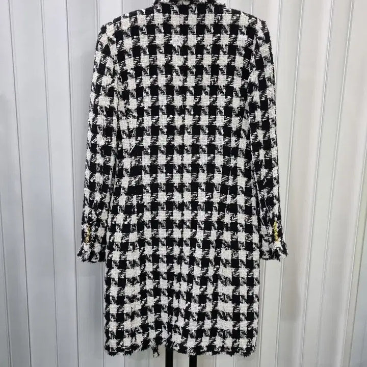 [BUNJANG] Zara Houndstooth Tweed Double-Button Jacket Coat / 자라 하운드투스 트위드 자켓 코트