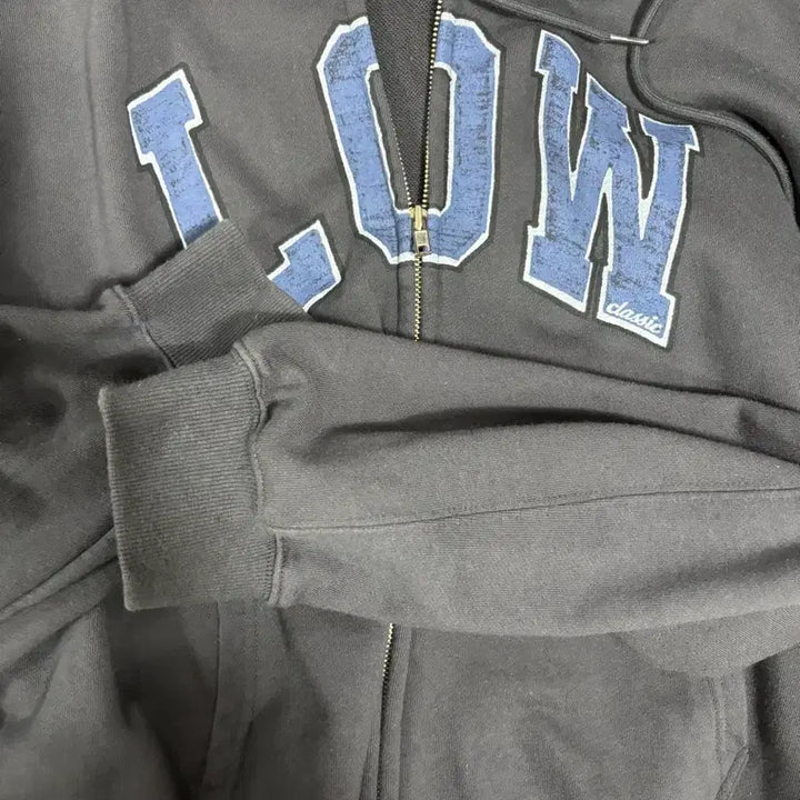 [BUNJANG] Low Classic Charcoal Hoodie Zip-up (Large) / 로우클래식 후드집업 챠콜 라지