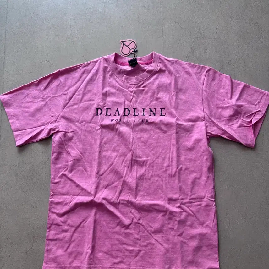[BUNJANG] Blackpink Deadline Pink Short Sleeve T-shirt / 블랙핑크 데드라인 핑크 반팔 티셔츠