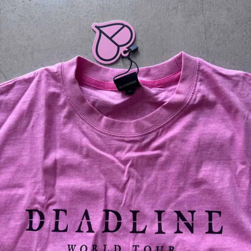 [BUNJANG] Blackpink Deadline Pink Short Sleeve T-shirt / 블랙핑크 데드라인 핑크 반팔 티셔츠
