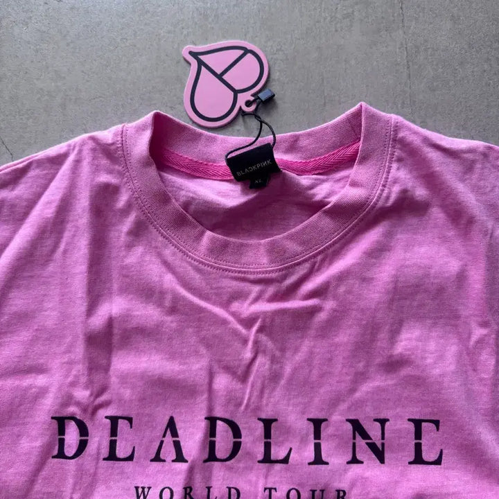 [BUNJANG] Blackpink Deadline Pink Short Sleeve T-shirt / 블랙핑크 데드라인 핑크 반팔 티셔츠