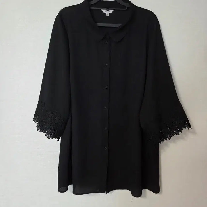 [BUNJANG] Crevic 7/10 Sleeve Collar Shirt Black / 크레빅 7부소매 카라셔츠 99~