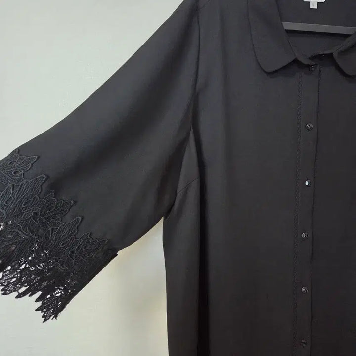 [BUNJANG] Crevic 7/10 Sleeve Collar Shirt Black / 크레빅 7부소매 카라셔츠 99~