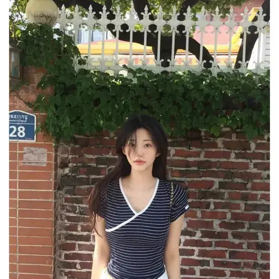 [BUNJANG] JENNIE O Marine Slim Wrap Knit / 제니오 마린 슬림 랩 니트