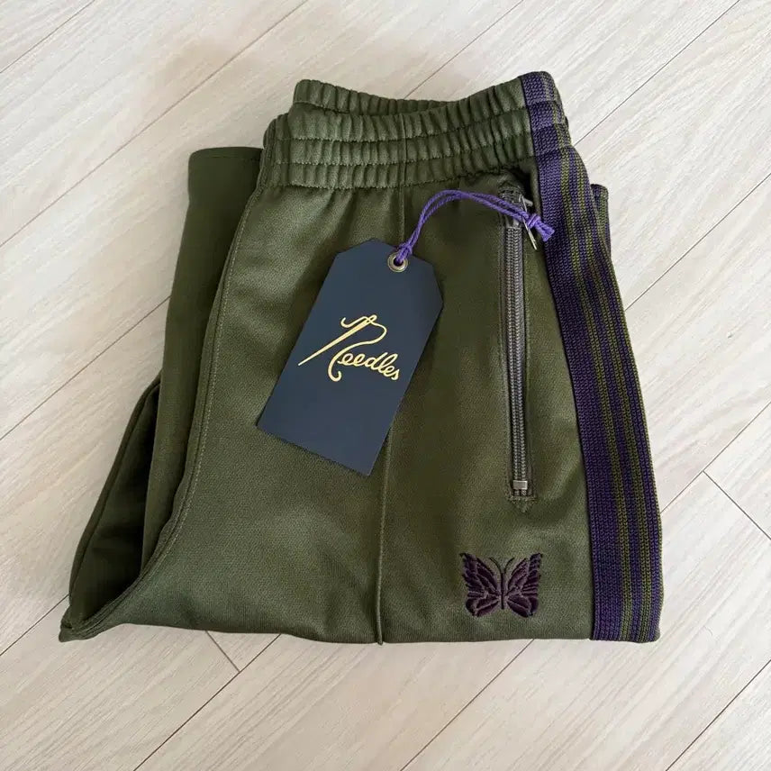 [BUNJANG] Needles Olive Track Pants XS / Needles 니들스 트랙 팬츠 올리브 스트레이트핏 XS