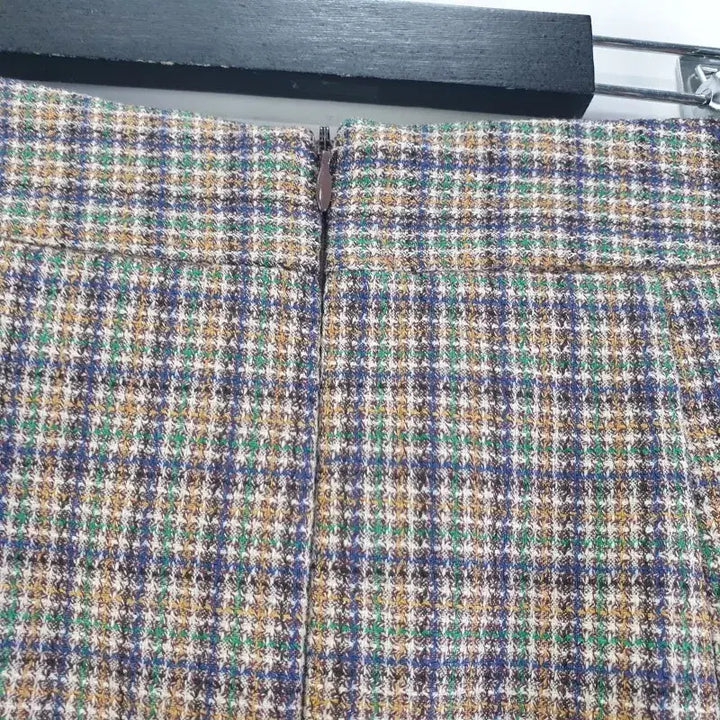 [BUNJANG] Vintage 26-inch Long Check Skirt / 여26인치 체크 롱스커트 브라운 M6386