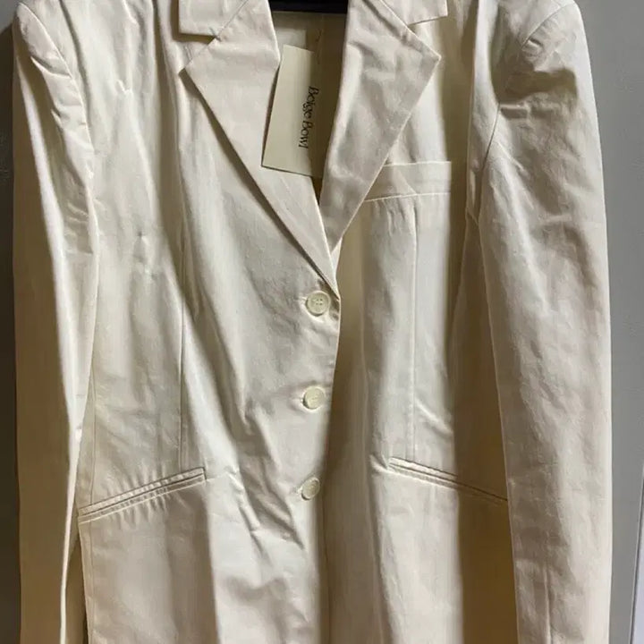 [BUNJANG] Beige Bowl Line Boxy Jacket / 베이지보울 라인박시자켓