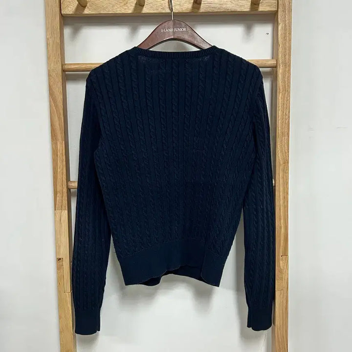 [BUNJANG] Polo Ralph Lauren Cable Knit Cardigan Navy / 폴로 랄프로렌 신형 포니로고 케이블 니트 가디건 네이비