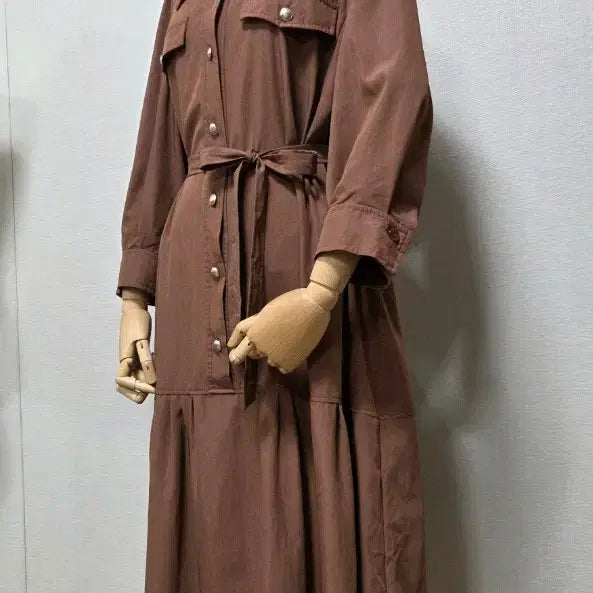 [BUNJANG] Olivia Hasler Brown Shirt Dress (Size 100) / 올리비아 하슬러 100