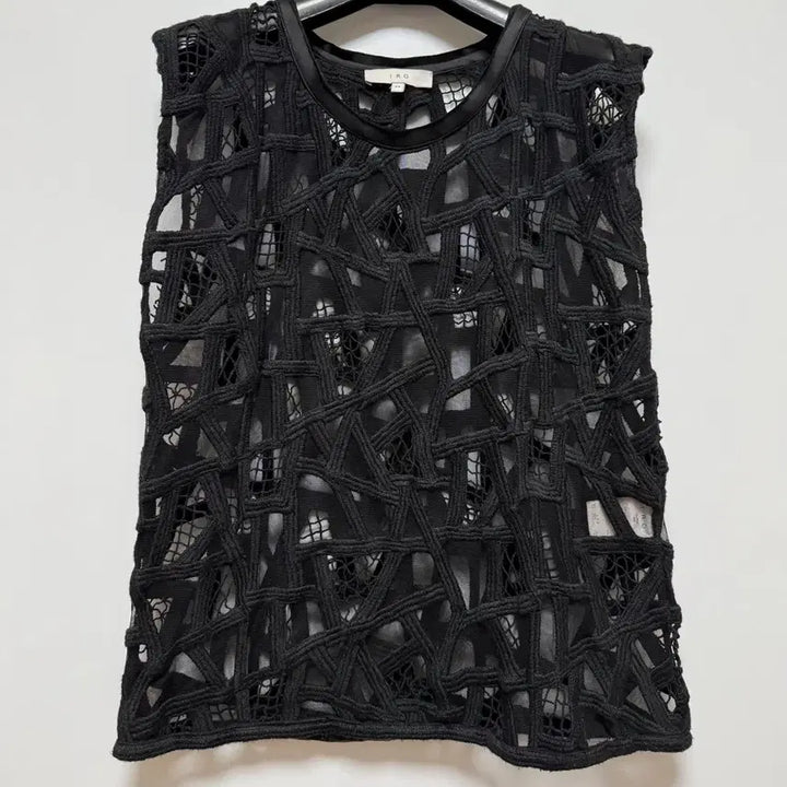 [BUNJANG] IRO Sleeveless Top (Black) / IRO 메시 슬리브리스 (블랙)