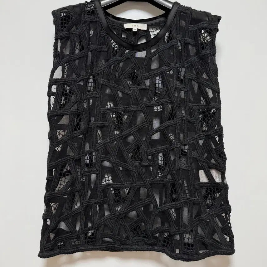 [BUNJANG] IRO Sleeveless Top (Black) / IRO 메시 슬리브리스 (블랙)