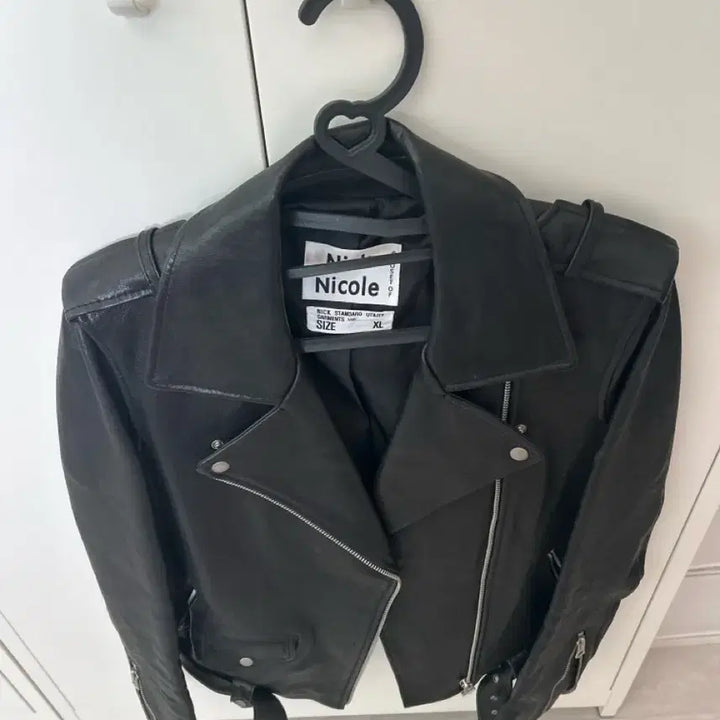 [BUNJANG] Nick&amp;Nicole Real Cowhide Leather Rider Jacket / 닉앤니콜 리얼 라이더자켓 판매합니다