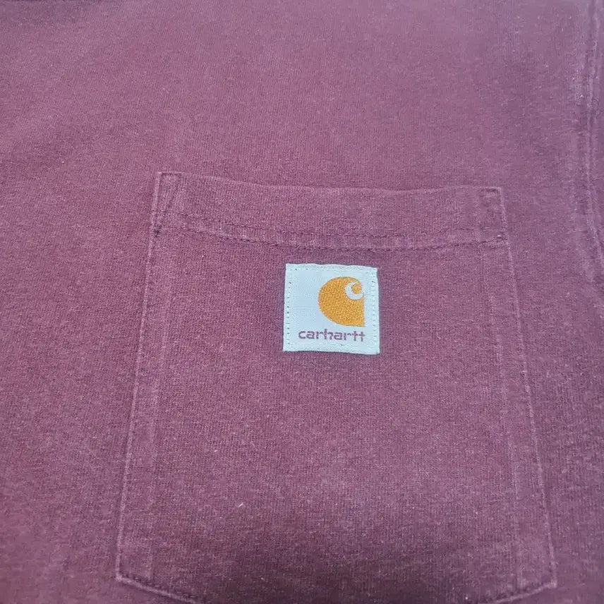 [SOLD OUT] 칼하트 윕 포켓 반팔티 버건디 S