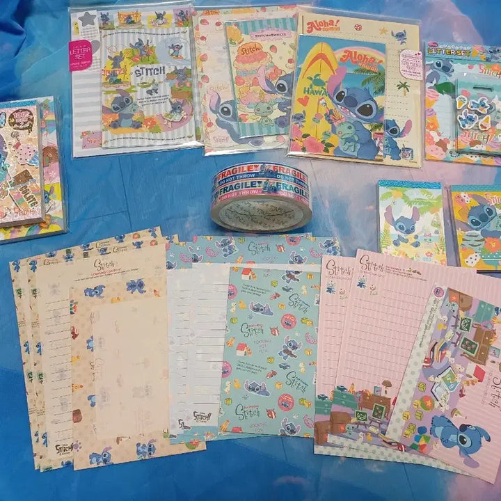 [BUNJANG] Disney Stitch Vintage Stationery Memo Pad / (기간할인) 고전문구 디즈니 스티치 문구류 메모지