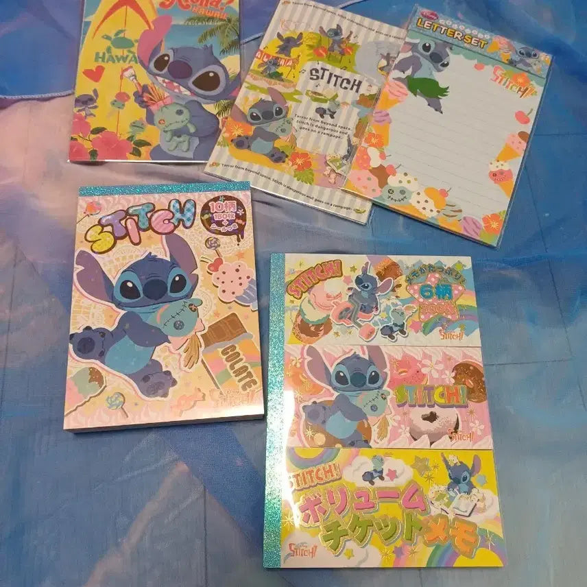 [BUNJANG] Disney Stitch Vintage Stationery Memo Pad / (기간할인) 고전문구 디즈니 스티치 문구류 메모지