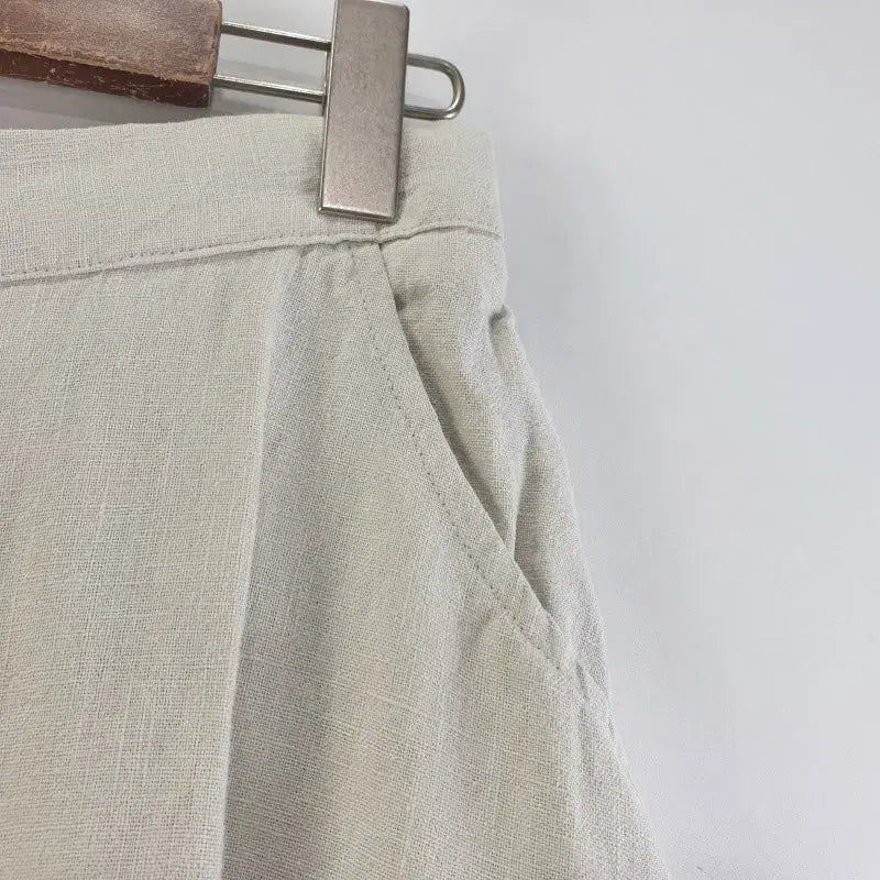 [BUNJANG] Free Linen Long Skirt Beige / 여FREE 린넨 롱스커트 베이지 M6388