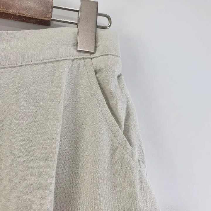 [BUNJANG] Free Linen Long Skirt Beige / 여FREE 린넨 롱스커트 베이지 M6388
