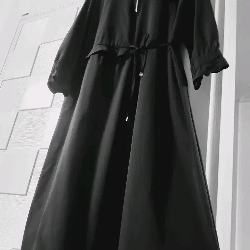 [BUNJANG] Black String Long Dress / 블랙 스트링 롱 원피스