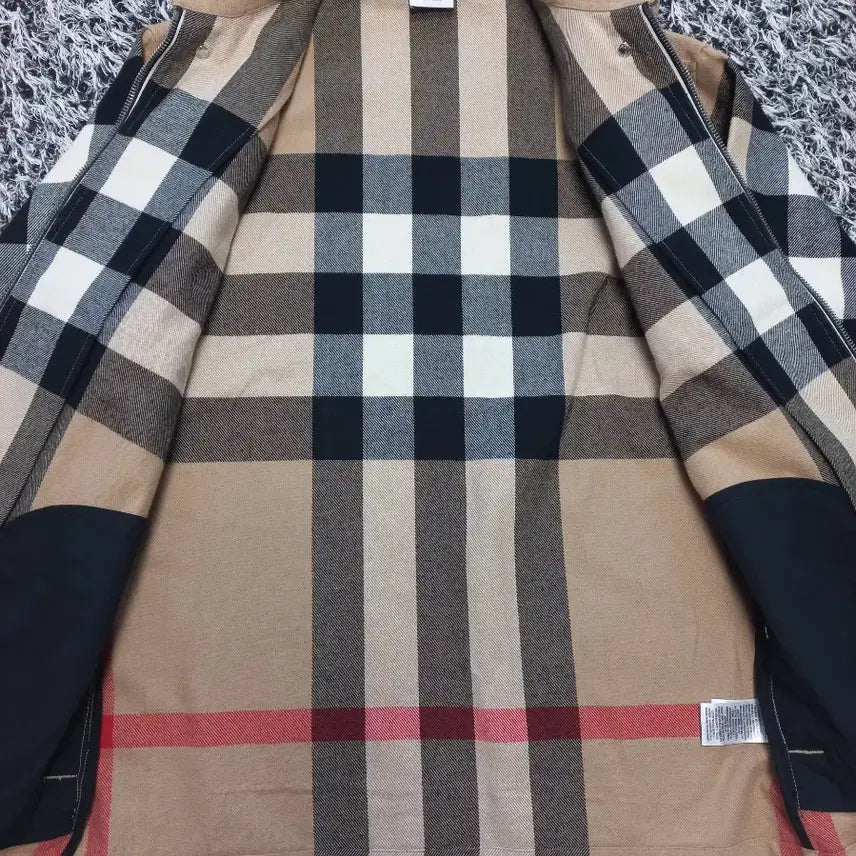 [BUNJANG] Burberry Wool Check Cotton Overshirt Jacket / 버버리 울 체크 코튼 오버셔츠 자켓 정품!남자M사이즈105~110!실착1