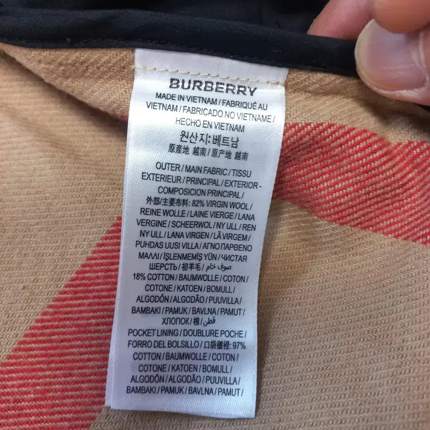 [BUNJANG] Burberry Wool Check Cotton Overshirt Jacket / 버버리 울 체크 코튼 오버셔츠 자켓 정품!남자M사이즈105~110!실착1