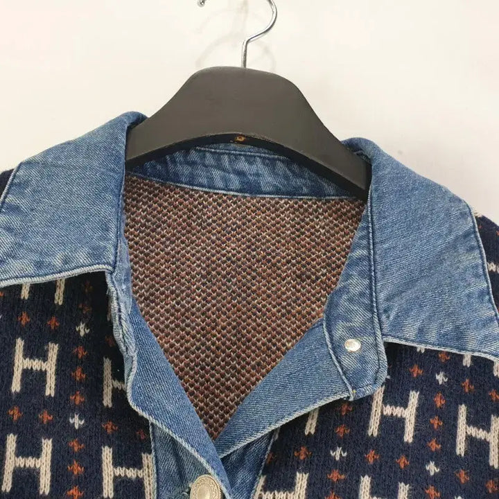 [BUNJANG] FREE Denim Collar Cardigan Jacket / 여FREE 데님 카라 가디건 자켓 M6362
