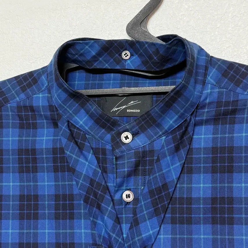 [BUNJANG] Songzio Check Tie Shirt / 송지오 체크 타이 셔츠 100