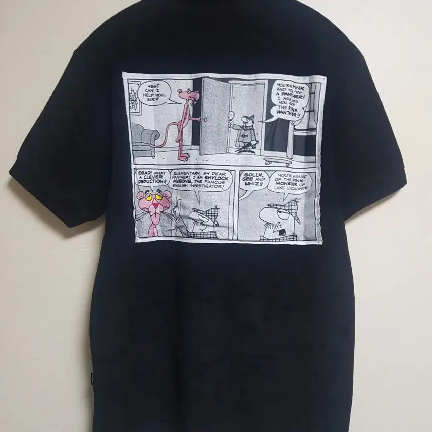 [SOLD OUT] 새상품 핑크팬더 블랙 반팔 카라 티셔츠