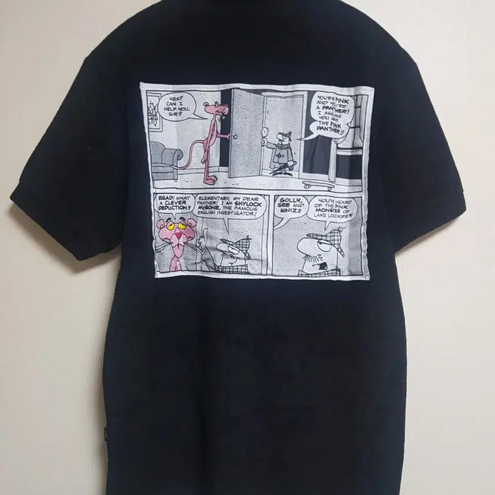 [SOLD OUT] 새상품 핑크팬더 블랙 반팔 카라 티셔츠