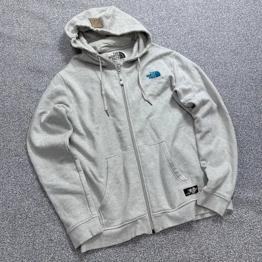 [BUNJANG] The North Face Fleece Hoodie Zip-up Light Gray / 노스페이스(The North Face) 기모 후드집업 라이트 그레이
