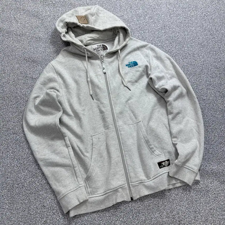 [BUNJANG] The North Face Fleece Hoodie Zip-up Light Gray / 노스페이스(The North Face) 기모 후드집업 라이트 그레이
