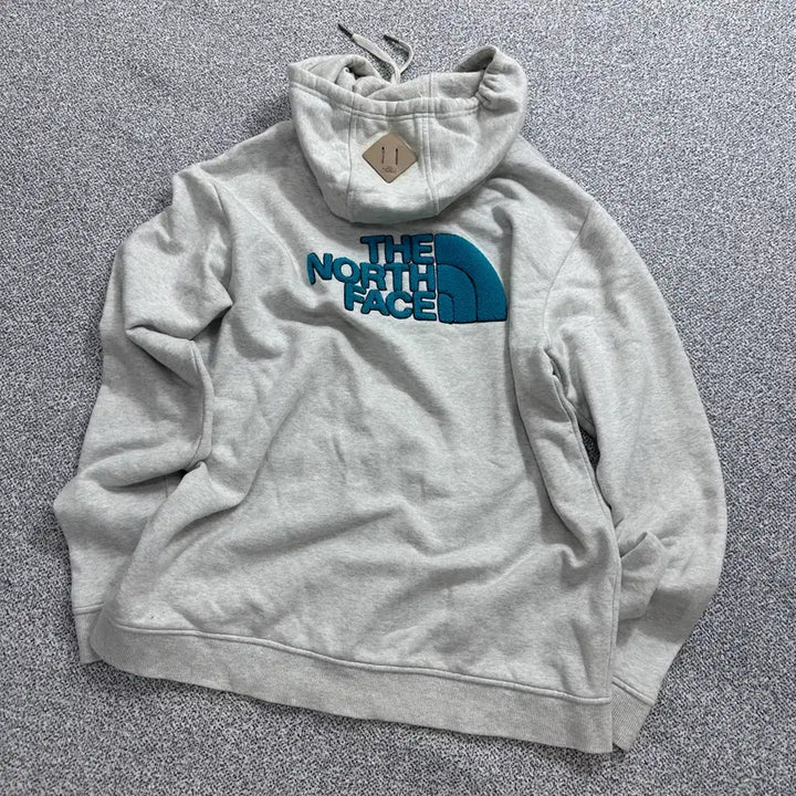 [BUNJANG] The North Face Fleece Hoodie Zip-up Light Gray / 노스페이스(The North Face) 기모 후드집업 라이트 그레이