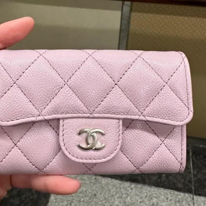 [SOLD OUT] [정품 A급]샤넬 클래식 캐비어 똑딱이 카드지갑