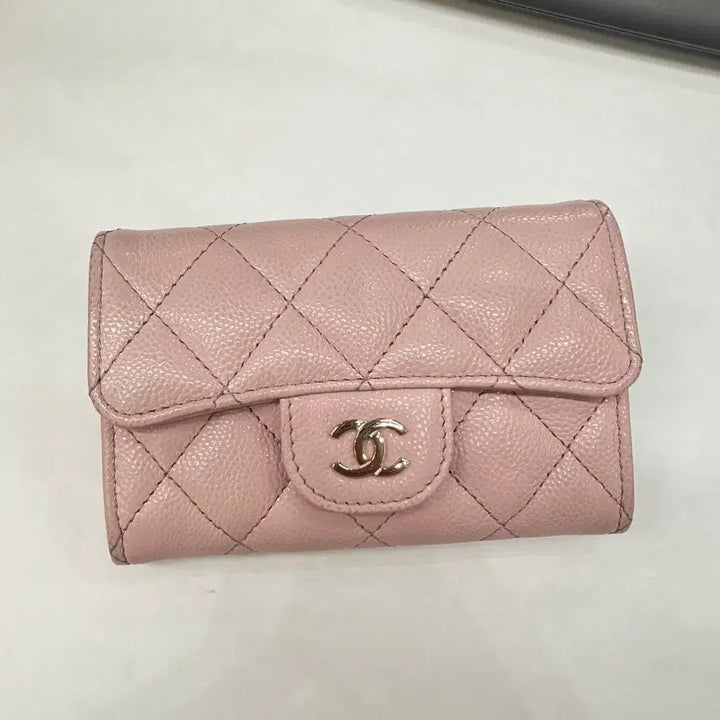 [SOLD OUT] [정품 A급]샤넬 클래식 캐비어 똑딱이 카드지갑