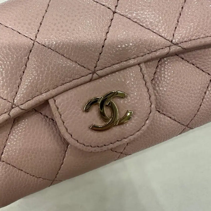 [SOLD OUT] [정품 A급]샤넬 클래식 캐비어 똑딱이 카드지갑