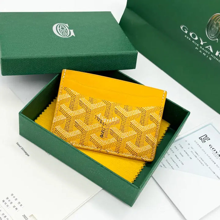 [BUNJANG] Goyard Saint Pierre Card Wallet Yellow / [정품] 고야드 생쉴피스 카드지갑 옐로우