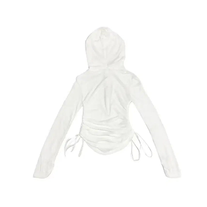 [BUNJANG] See-through Shirred Long Sleeve Top / (새옷) 시스루 셔링 긴팔 티셔츠