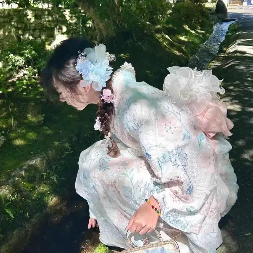 [BUNJANG] Embroidered Kimono Yukata Rental / (싸구려x) 자수 기모노 유카타 대여