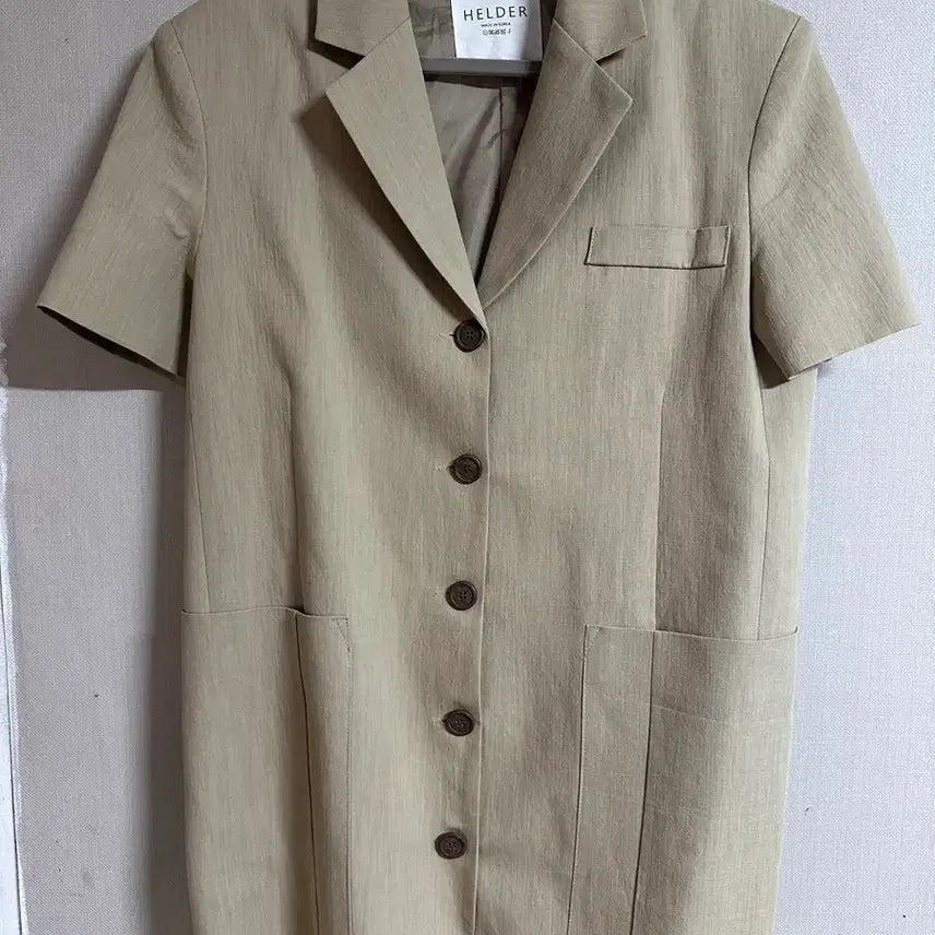 [BUNJANG] Helder Short Sleeve Jacket Dress / 헬더 반팔 숏 자켓 원피스