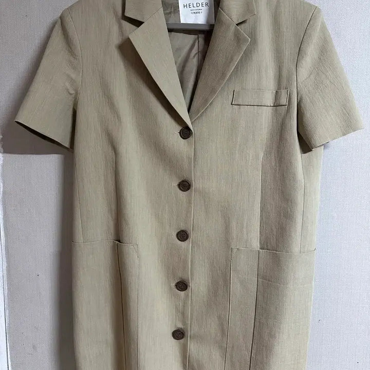 [BUNJANG] Helder Short Sleeve Jacket Dress / 헬더 반팔 숏 자켓 원피스