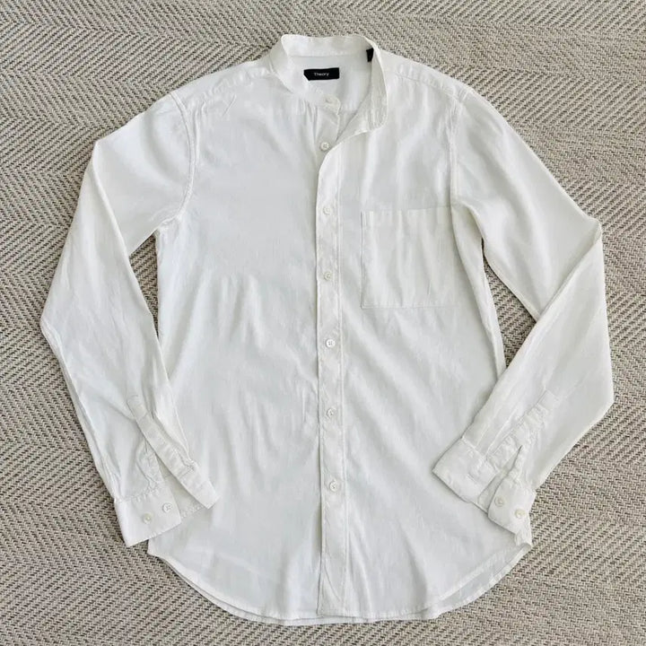 [BUNJANG] Theory Band Collar Casual Shirt White / Theory 밴드칼라 캐쥬얼 셔츠 화이트