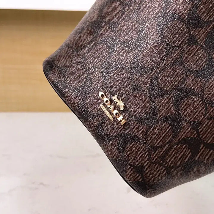 [BUNJANG] Coach Signature Mini Tote Crossbody Bag / 코치 시그니처 브라운 미니 토트백 크로스백