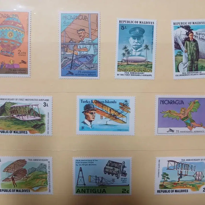 [BUNJANG] Commemorative Stamps Collection / 항공역사 라이트형제등 기념우표 여러개  *각장 2000원