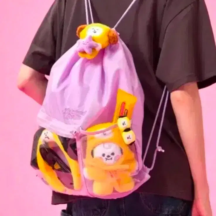 [SOLD OUT] BT21 더 저니  투명포켓 스트링백
