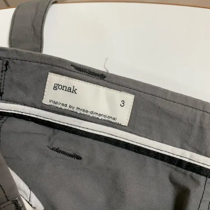 [BUNJANG] Gonak Skeleton Grey Pants Size 3 / 고낙 스켈레톤 그레이 팬츠 3사이즈