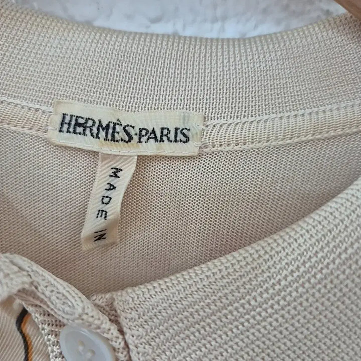 [BUNJANG] Hermes Patterned Silk Knit Top / 에르메스 패턴 실크 배색 니트