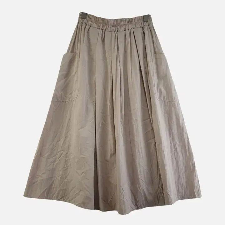 [BUNJANG] FREE Beige Long Skirt / 여FREE 롱스커트 베이지 M6392