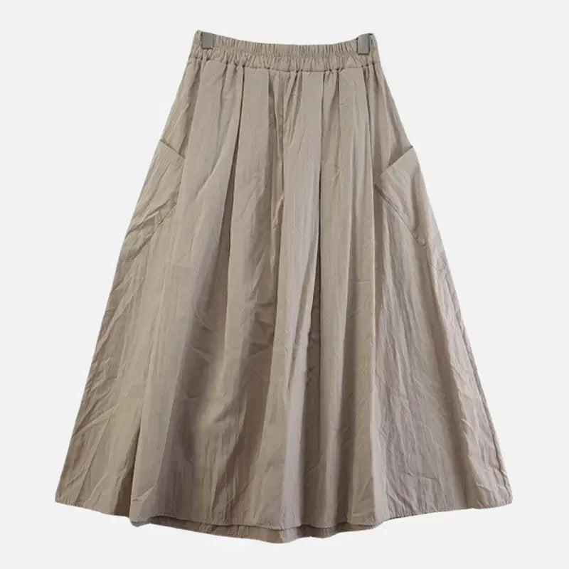 [BUNJANG] FREE Beige Long Skirt / 여FREE 롱스커트 베이지 M6392